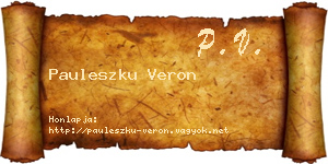 Pauleszku Veron névjegykártya